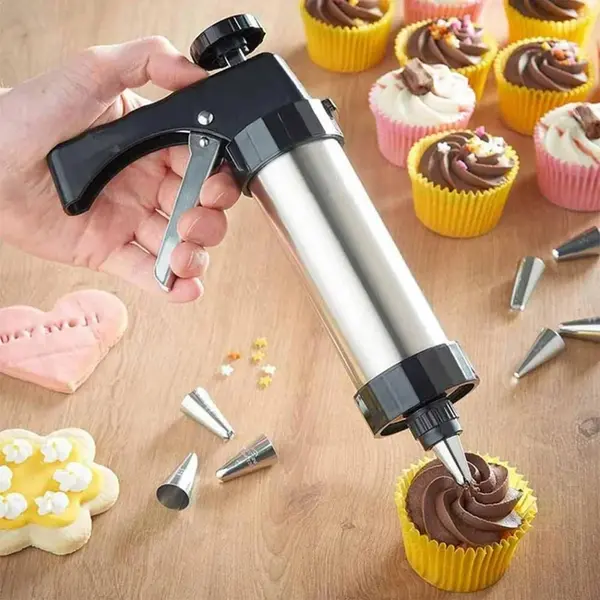 Stainless Steel Cookies Press Jerky Maker Cake Design Press Gun – View 3