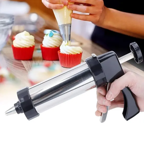 Stainless Steel Cookies Press Jerky Maker Cake Design Press Gun – View 1