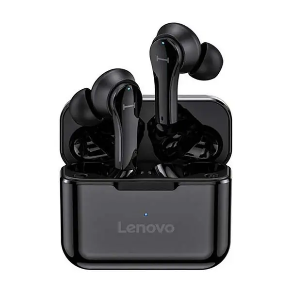Lenovo QT82 TWS Wireless Bluetooth Dual Earbuds – Color: Black – View 1