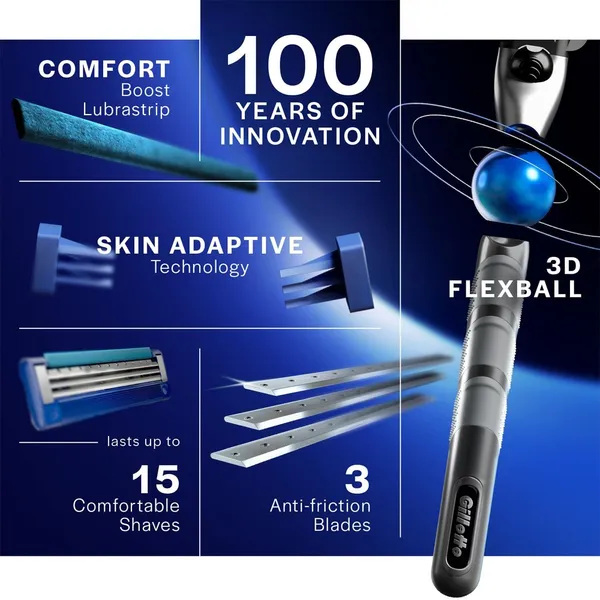 Gillette Mach3 Turbo Flexball Technology Men's Shaving Razor – View 5
