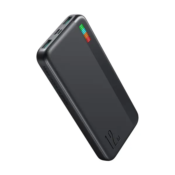 JOYROOM JR-T016 Dazzling Series 12W Fast Charging Power Bank – Color: Black – View 3