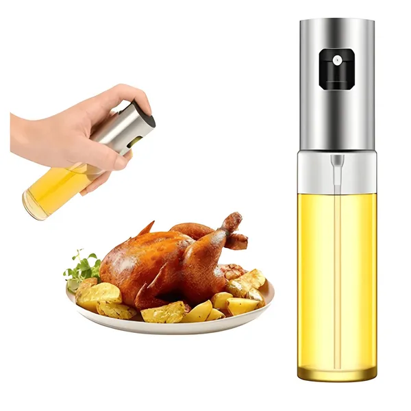 Premium Oil Spray Bottle For Healthy Cooking And Portion Control Glass Dispenser – View 2