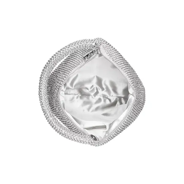 International Concepts Magnetic Snap & Zip Closures Clutche Bag – Color: White – View 2