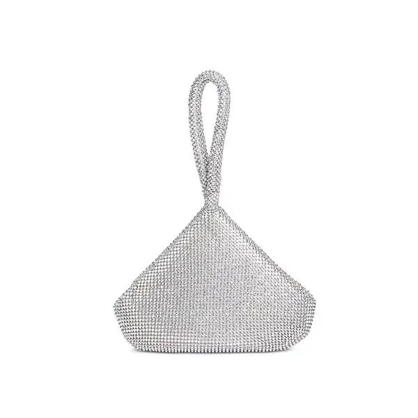 International Concepts Magnetic Snap & Zip Closures Clutche Bag – Color: White – View 1