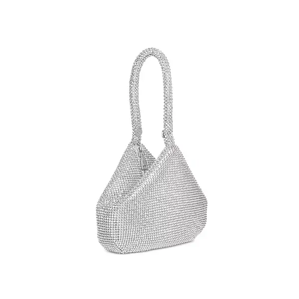 International Concepts Magnetic Snap & Zip Closures Clutche Bag – Color: White – View 3