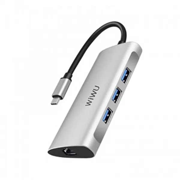 WiWU Alpha 631STR 6-in-1 Multi-function Type-C Hub Adapter – View 3