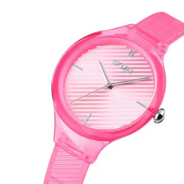 Skmei 1714 Multi-Color Fashion Women Wrist Watch – Dial Color: Pink, Strap Color: Pink – View 2