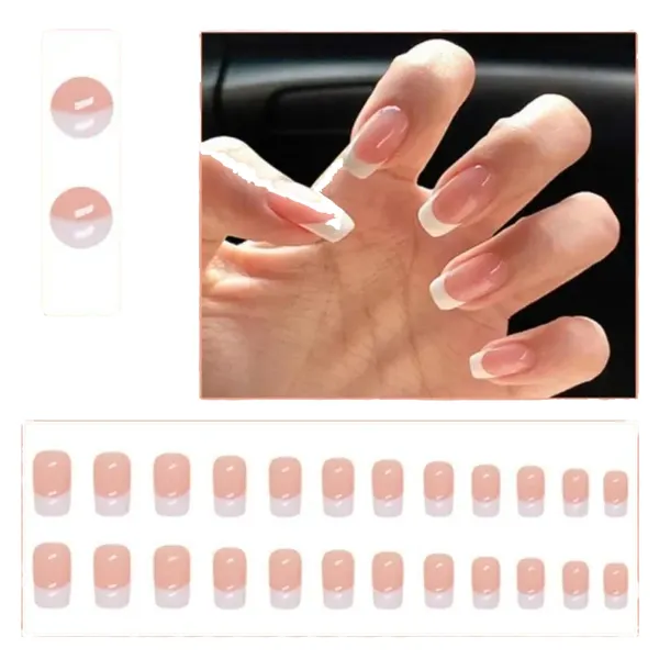 False Nail 24pcs Set With Sticker Glue Artificial Nails – View 1