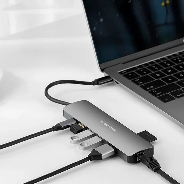 Yuanxin X-32038 8-in-1 Multifunctional Type-C Hub – View 2