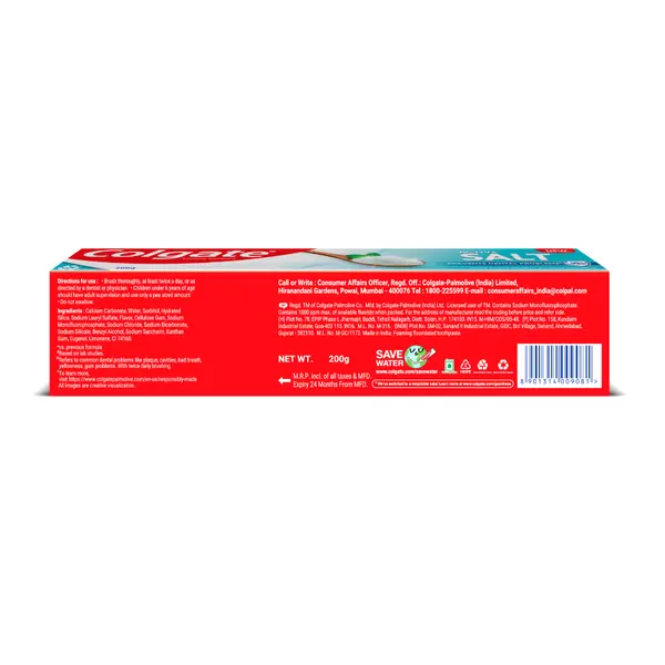 Colgate Active Salt And Healthy Gums Toothpaste 200g – View 6