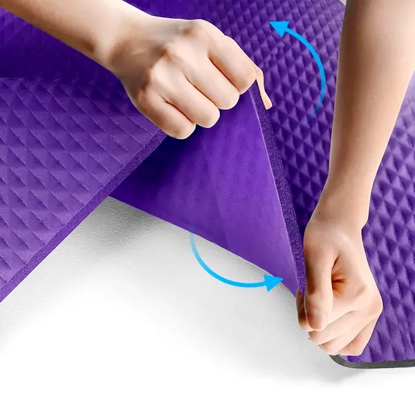 6*2 Fit Sports & Fitness E-Co Friendly Quality 8mm Gym Yoga Mats – Color: Purple, Thickness: 8 mm – View 3
