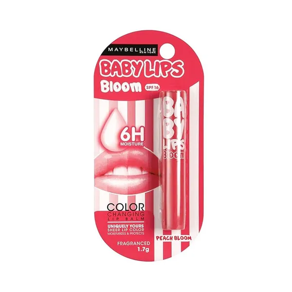 Maybelline Baby Lips Bloom 6 Hr Moisture Peach Color Changing Lip Balm 1.7gm – View 4