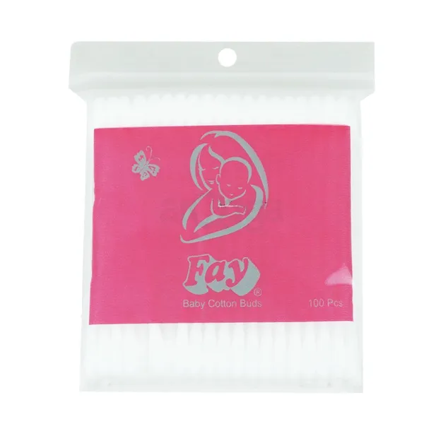 Fay Baby Paper Sticks Cotton Buds 100 Pcs Zip Bag – View 1