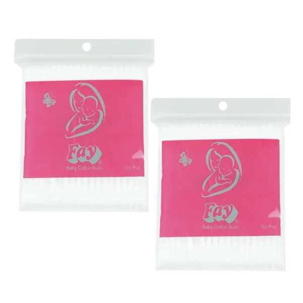 Fay Baby Paper Sticks Cotton Buds 100 Pcs Zip Bag – View 2