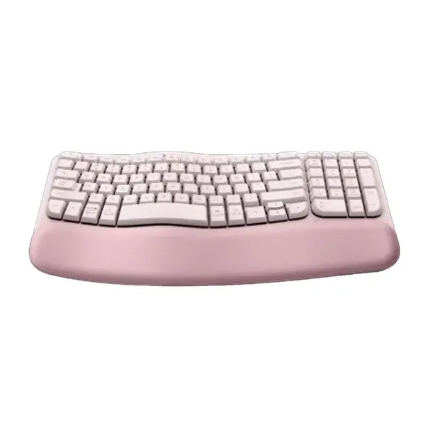 Logitech Wave Keys Wireless Ergonomic Keyboard – Color: Pink – View 2