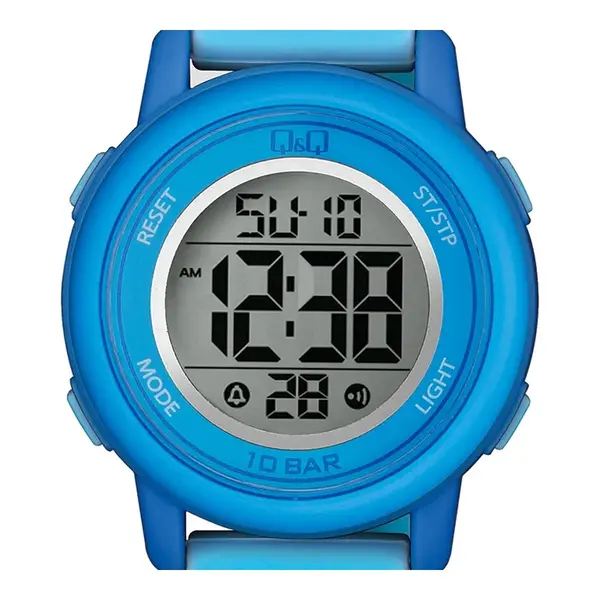 Q&Q M208J001Y Digital Blue Water Resistant Unisex Watch – View 3
