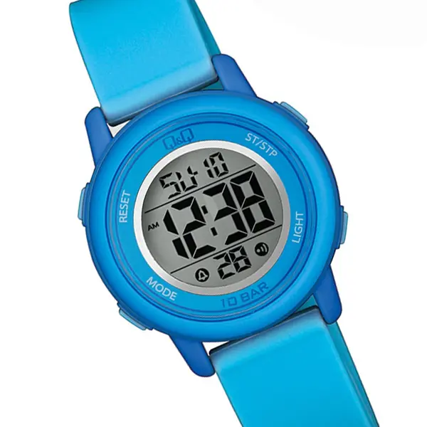 Q&Q M208J001Y Digital Blue Water Resistant Unisex Watch – View 2