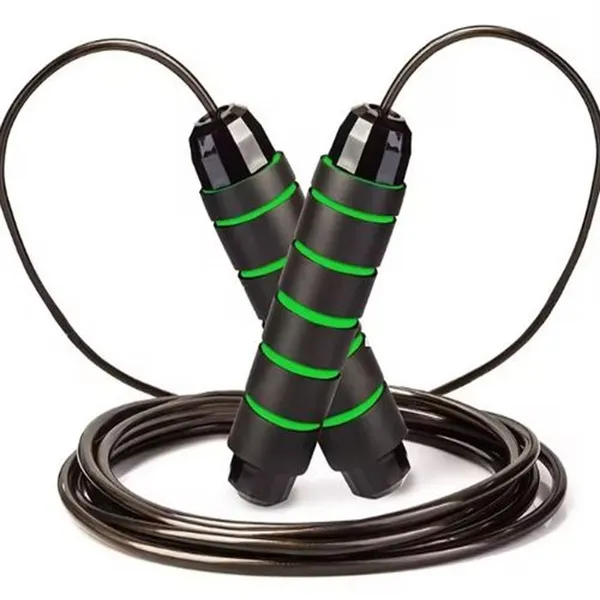 Tangle-Free Rapid Speed Durable & Adjustable Skipping Rope – Color: Green – View 1