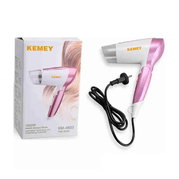 Kemei KM-6833 1600W Foldable Hair Dryer for Women – View 5