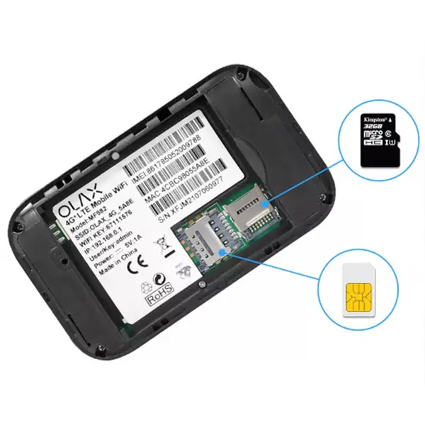 OLAX MF982 4G LTE 3000mah Mobile Hotspot Pocket Router – View 2