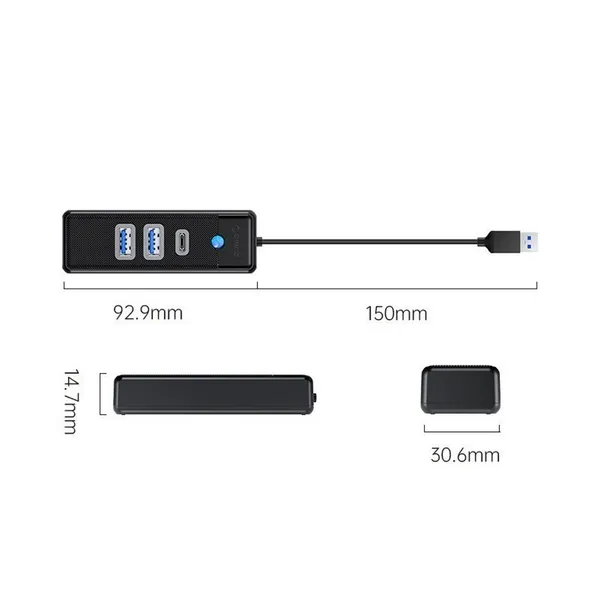 ORICO PWC2U-U3 3 Ports USB-A To USB3.0 HUB – View 4