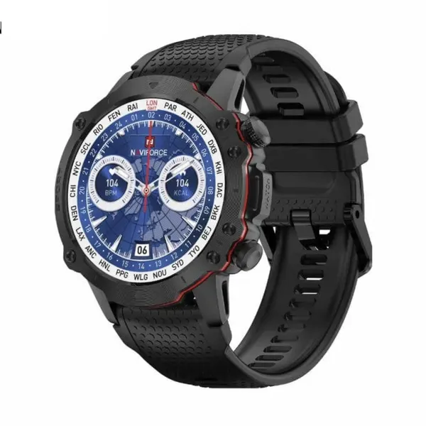 NAVIFORCE NT10 Bluetooth Calling High-Performance Smart Watch – Dial Color: Black, Strap Color: Black – View 2