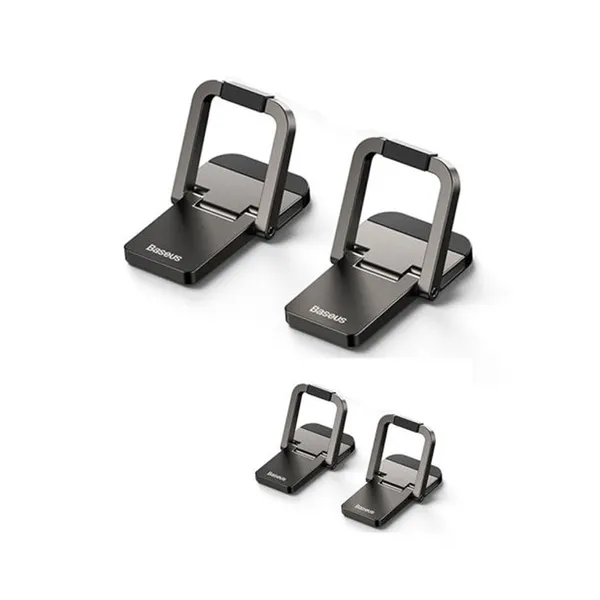 Baseus Slim Laptop Kickstand 2pcs Premium Metal Folding Portable Laptop Stand – Color: Black – View 2