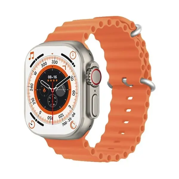 Newest T800 Ultra Smartwatch Series 8 with Wireless Charging – Color: Silver – View 1