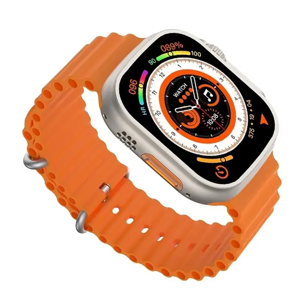 Newest T800 Ultra Smartwatch Series 8 with Wireless Charging – Color: Silver – View 2