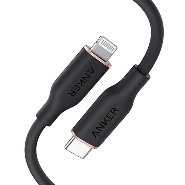 Anker PowerLine III Flow 3ft USB-C to Lightning Cable Midnight Black – View 1