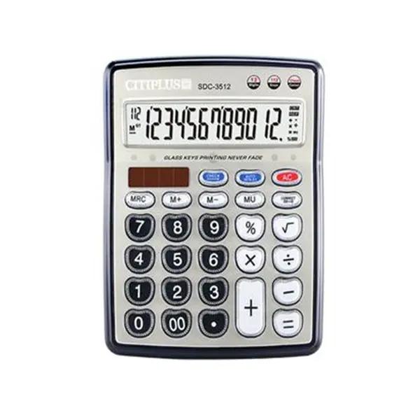 Citiplus SDC-3512 Glass Key Series Electronic Calculator – View 1