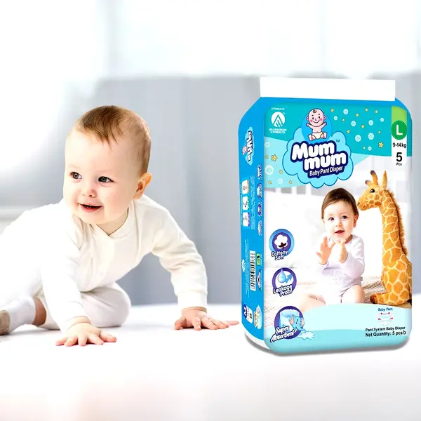 Mum Mum Soft Cotton Flexible Pants System Baby Diaper – Quantity: 0-5 pcs – View 3