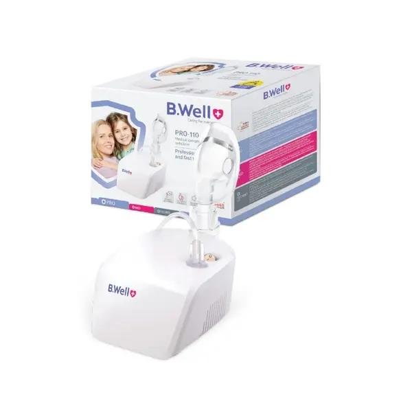 B.Well PRO-110 Compressor Nebulizer with child and adult Masks – View 2