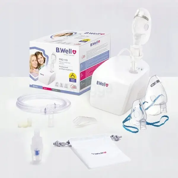 B.Well PRO-110 Compressor Nebulizer with child and adult Masks – View 4