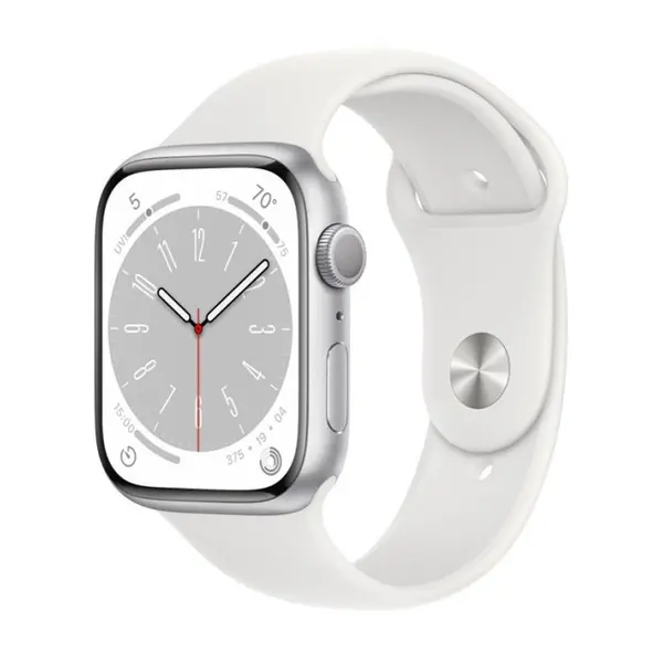 Apple Watch Series 8 GPS 41mm Retina LTPO OLED Smartwatch – Color: White – View 1