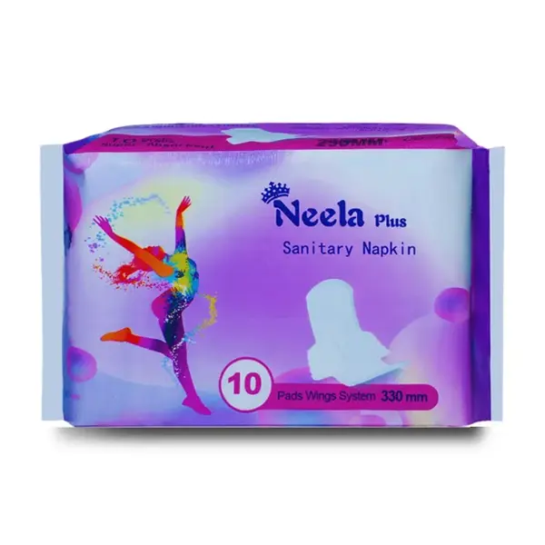 Neela Plus Soft Cotton Top Sanitary Pads with Wings – View 1