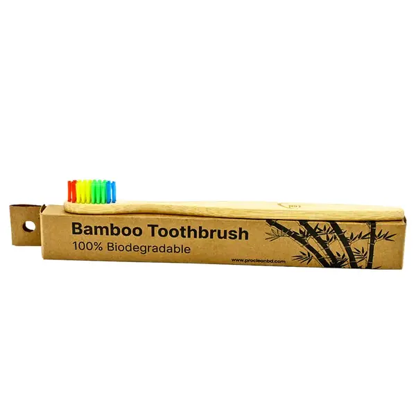 Proclean Regular AB-2043 Natural Bamboo Toothbrush Multi-Color – View 6