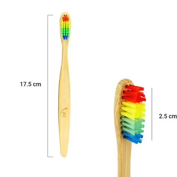 Proclean Regular AB-2043 Natural Bamboo Toothbrush Multi-Color – View 5