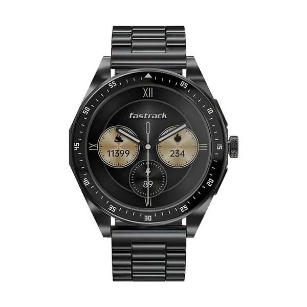 Fastrack Radiant FX1 Bluetooth Calling Smartwatch with Metal Strap – Color: Black – View 2
