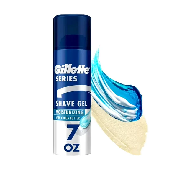 Gillette Series Moisturizing Shave Gel for Men with Cocoa Butter Classic Scent 7oz – View 1