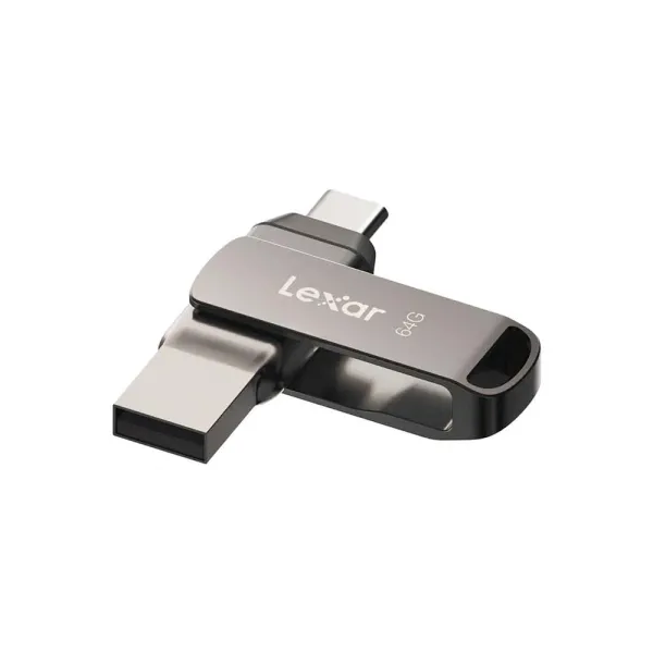 Lexar JumpDrive Dual Drive D400 64GB USB 3.1 Type-C Pen Drive – Storage Capacity: 64 GB – View 1