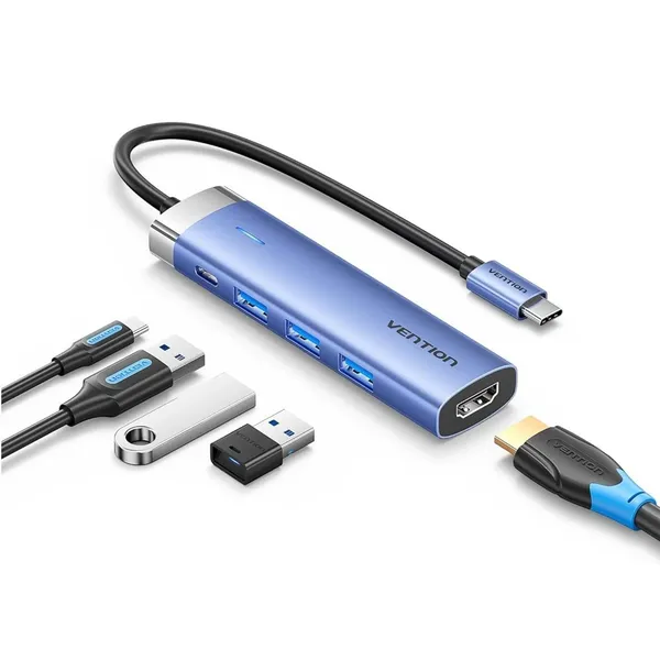 Vention TGESB Type-C 5-in-1 Multifunctional Docking Station – View 2
