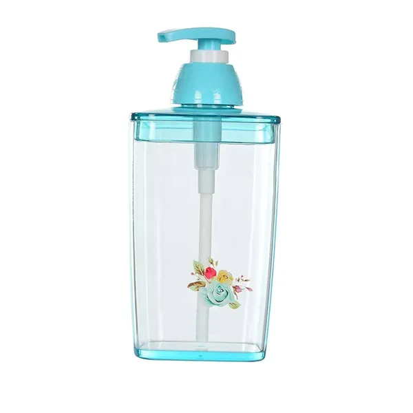 1 pc Acrylic Liquid Soap and Shampoo Dispenser Transparent – Color: Blue – View 2