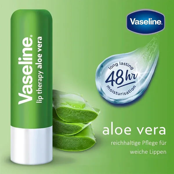 Vaseline Lip Therapy Stick Aloe Vera Dry Skin Lip Balm 4.8g – View 3