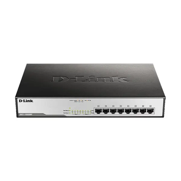 D-Link DGS-1008MP 8Port Network Gigabit Max PoE Switch – View 1