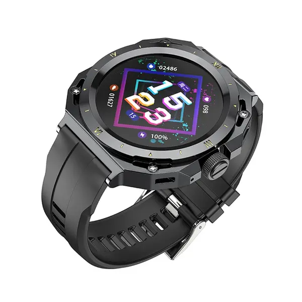 Hoco Y14 Sports Smart Bluetooth Calling Watch – Color: Black – View 2