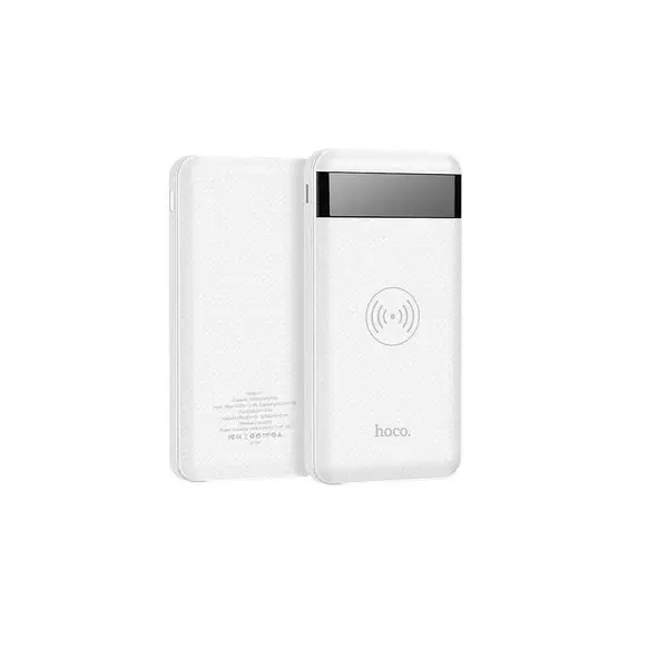 HOCO J11 Digital Display Wireless Charging 10000mAh Power Bank – Color: White – View 2