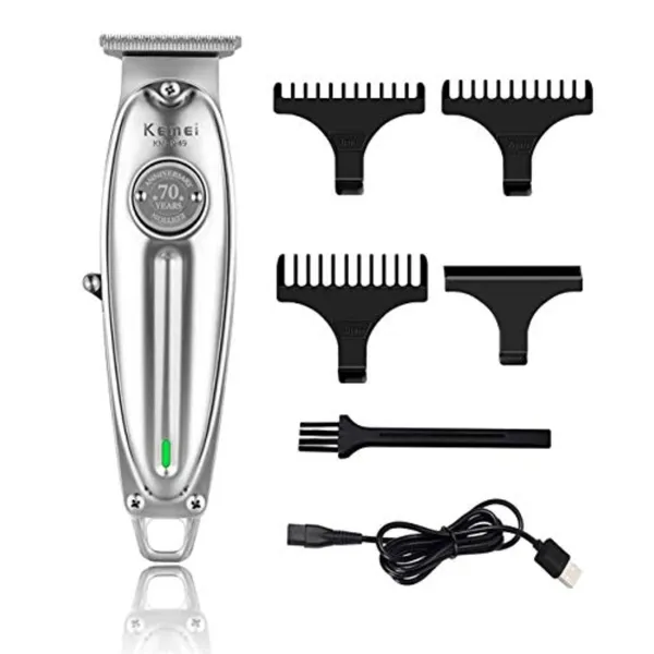 Kemei KM-1949 Electric Barber Professional Hair Trimmer – Color: Silver – View 3