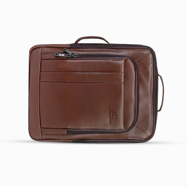 3G Smart Waterproof Stylish 3 in 1 Leather Backpack – Color: Brown – View 4