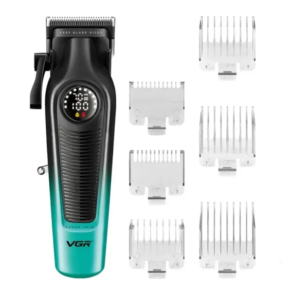 VGR V-196 Professional Hair Clipper Trimmer – Color: Green – View 2